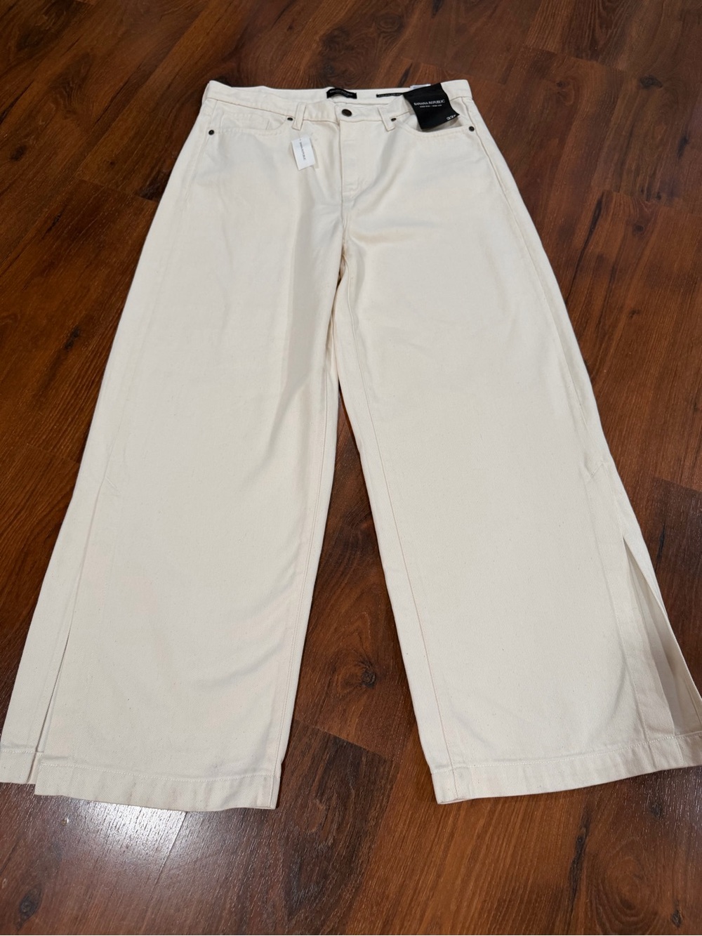 NWT Banana Republic Women's High-Rise Wide Leg jeans Ecru Sz 32p